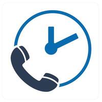 Call on Time icon concept vector