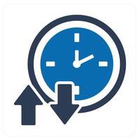 Synchronize Time and time icon concept vector