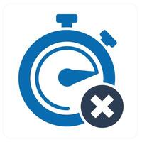 Wrong Time and time icon concept vector
