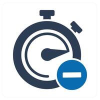 Remove Time and time icon concept vector