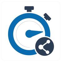 Share Time and time icon concept vector