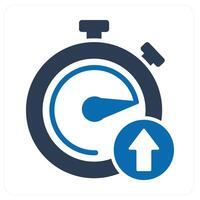 Up Time and time icon concept vector