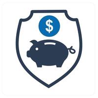 Savings Security and security icon concept vector