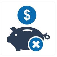 Remove Savings and remove icon concept vector