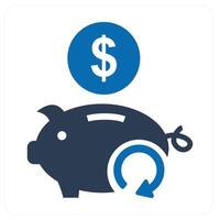 Update Bank and refresh icon concept vector