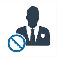 User Prohibited and forbidden icon concept vector