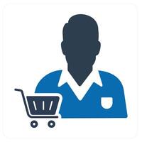 Store Owner and owner icon concept vector