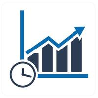 Dislike Graph and graph icon concept vector