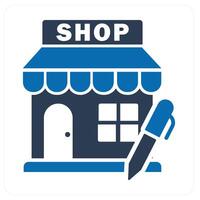 Calling Store and call icon concept vector