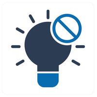 Idea Security and idea icon concept vector