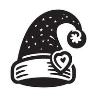 Christmas cap silhouette art vector