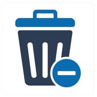Recycle Bin and trash icon concept vector