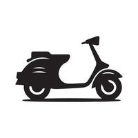 Minimalistic scooter silhouette with white background vector