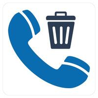 Delete Call and calling icon concept vector