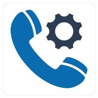 Call Settings and calling icon concept vector