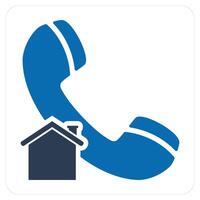 Home Call and calling icon concept vector