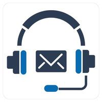 Customer Support and customer service icon concept vector