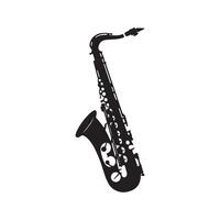 Artistic Saxophone silhouette vector