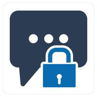 Message Protection and security icon concept vector