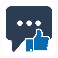 Like Message and like icon concept vector