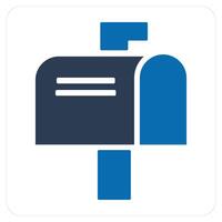 Post Card and letter icon concept vector