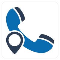 Call Location and calling icon concept vector