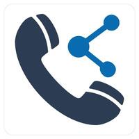 Share Call and calling icon concept vector