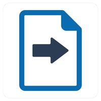 Send File and paper icon concept vector