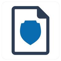 Document Security and page icon concept vector