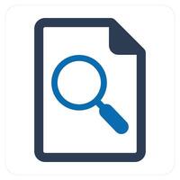 Search Page and find icon concept vector