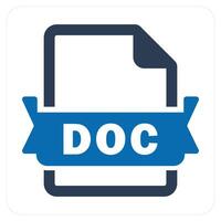 DOC File and record icon concept vector