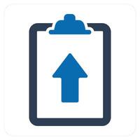 Upload Page and arrow icon concept vector