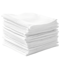 Stack Of Clean White Cloth Towels Folded Neatly Against A Transparent Background png