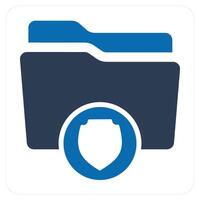 Folder Security and folder lock icon concept vector