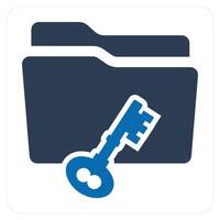 Folder Security and folder lock icon concept vector