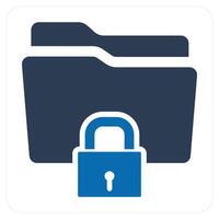 Folder Security and folder lock icon concept vector