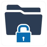 Folder Security and folder lock icon concept vector