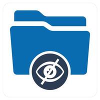 Invisible Folder and files icon concept vector