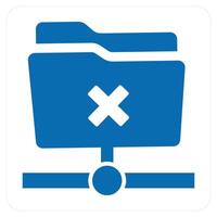 Wrong Folder and error icon concept vector
