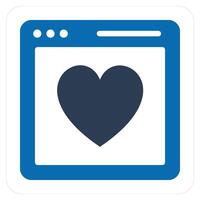Favorite Webpage and page icon concept vector