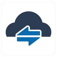 Synchronize Cloud and sync icon concept vector