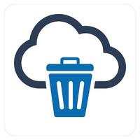 Trash Cloud and delete icon concept vector