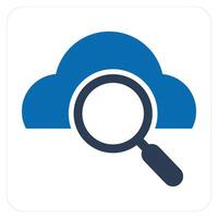 Search Cloud and data icon concept vector