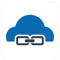 Link Cloud and database icon concept vector