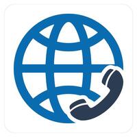 International Call and center icon cocnept vector