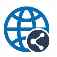 Global Share and transfer iocn concept vector