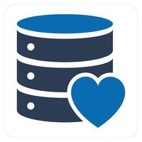 Favorite Server and like icon concept vector