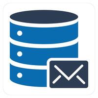Server Message and database iocn concept vector