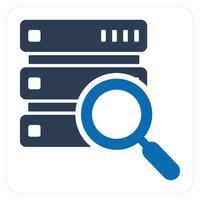 Search Database and data search iocn concept vector