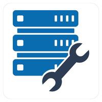 Server Maintenance and server iocn concept vector